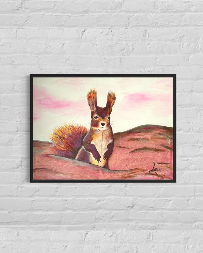 Einsames Eichhörnchen in der Wüste