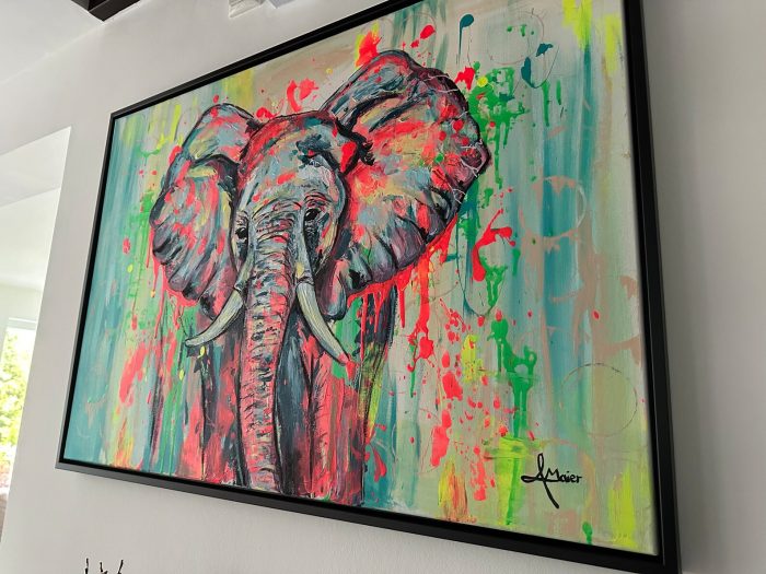 Farbenreicher Elefant in Großformat – Bild 5