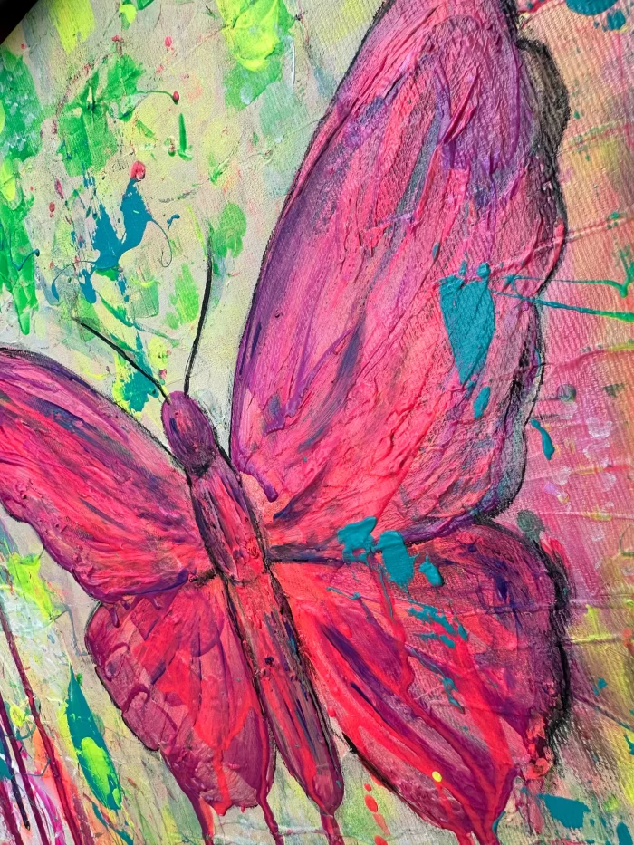 Neon Schmetterling im Rahmen – Bild 8