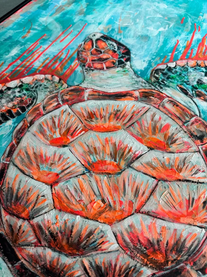 Abstraktion einer Schildkröte in Großformat – Bild 4