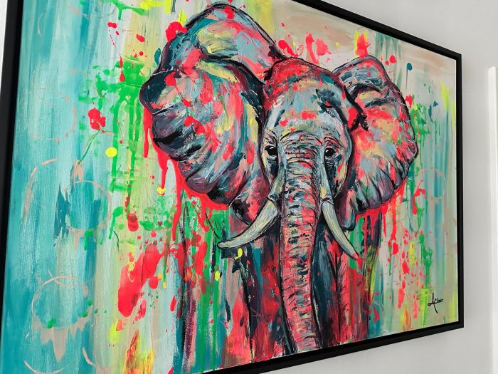Farbenreicher Elefant in Großformat – Bild 6