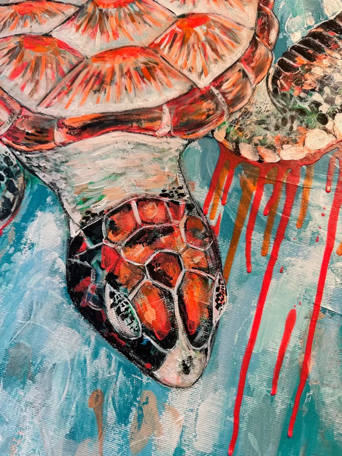 Abstraktion einer Schildkröte in Großformat – Bild 5