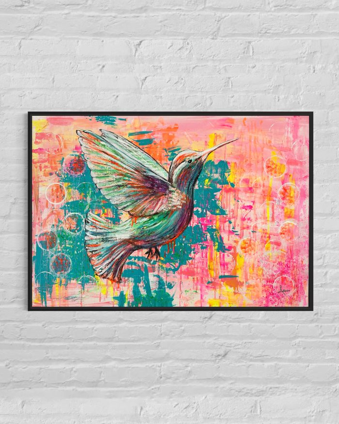 Farbenreicher Colibri in Großformat
