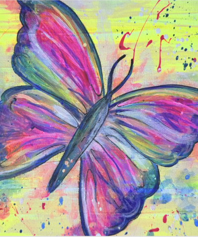 Postkarte: Bunter Schmetterling