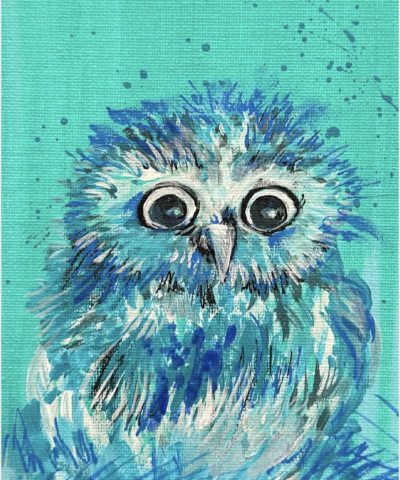 Postkarte: Blauer Kautz