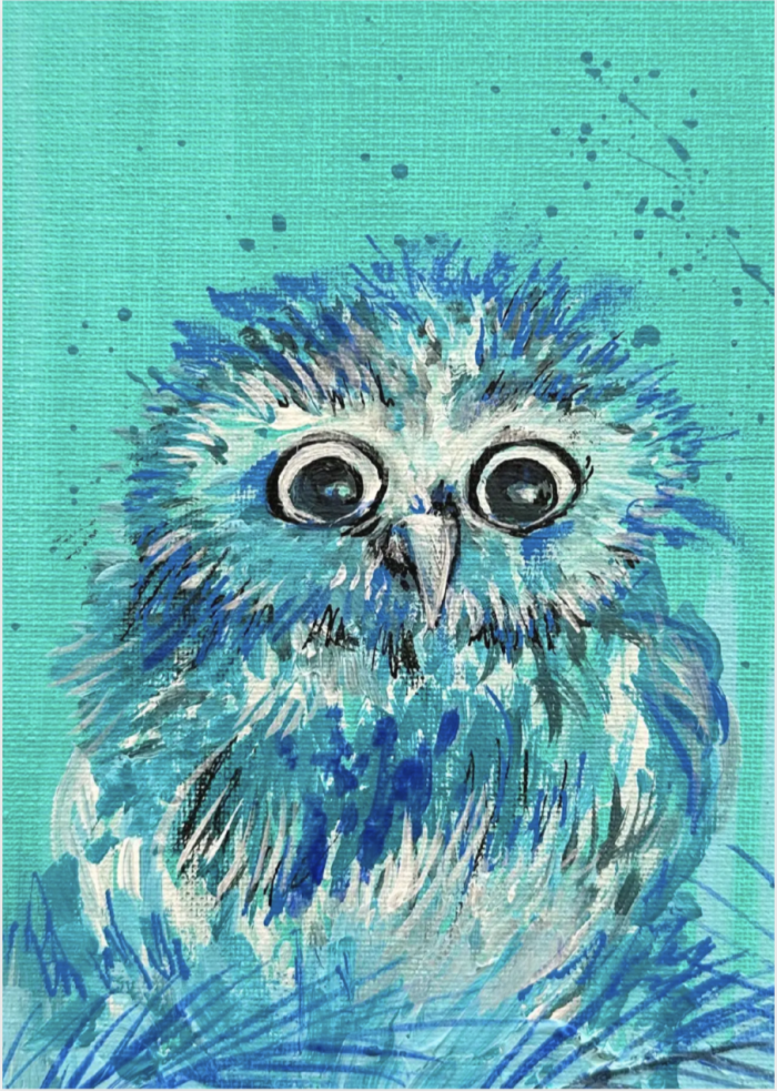 Postkarte: Blauer Kautz