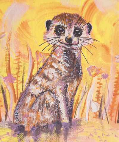 Postkarte: Lustiges Erdmännchen