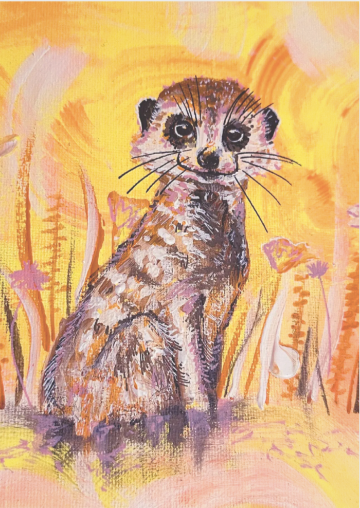 Postkarte: Lustiges Erdmännchen