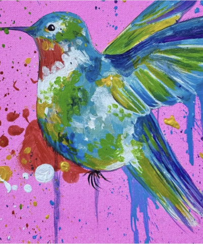 Postkarte: Tanzender Colibri