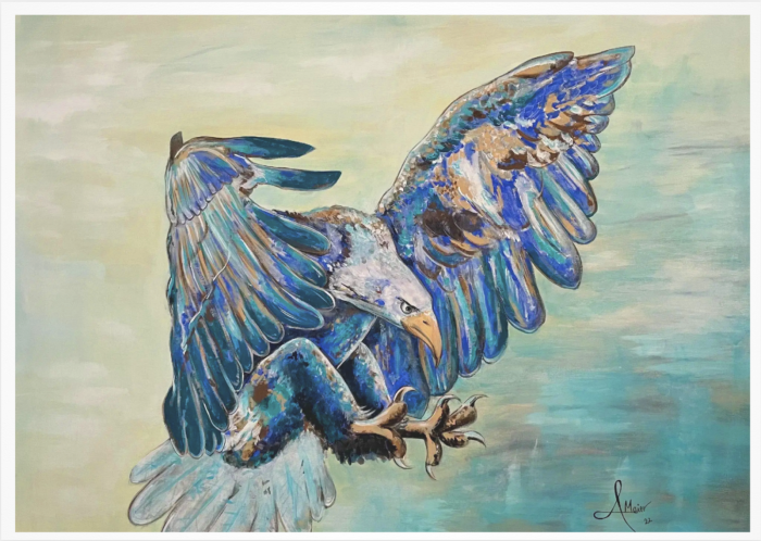 Postkarte: Fliegender Adler