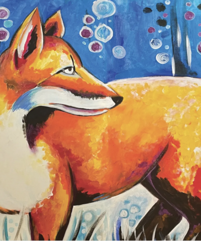 Postkarte: Fuchs im Märchenwald