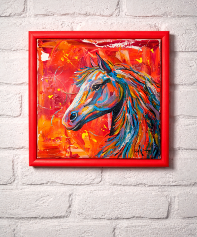 Farbenfrohes Pferdeportrait