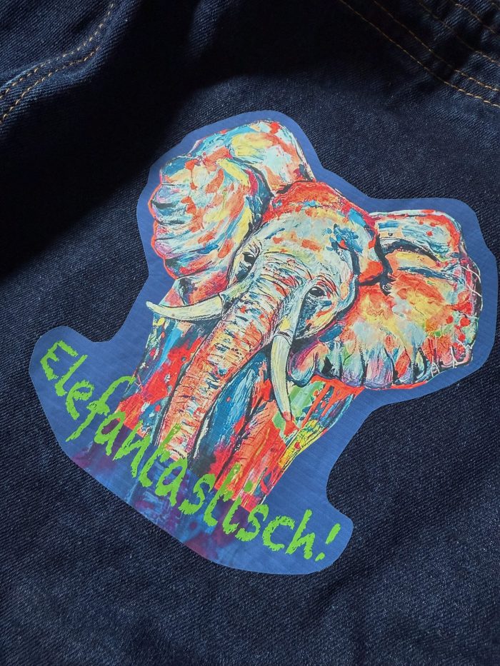 Großer Damen Shopper in Dunkel Denim - Elefant – Bild 2