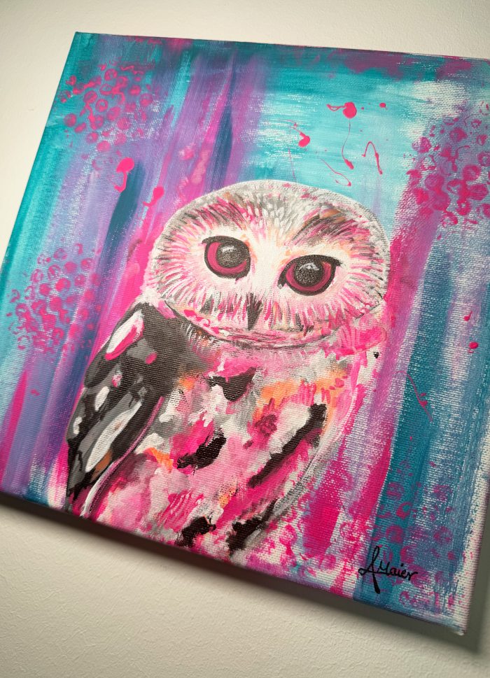 Pinke Baby Eule – Bild 4