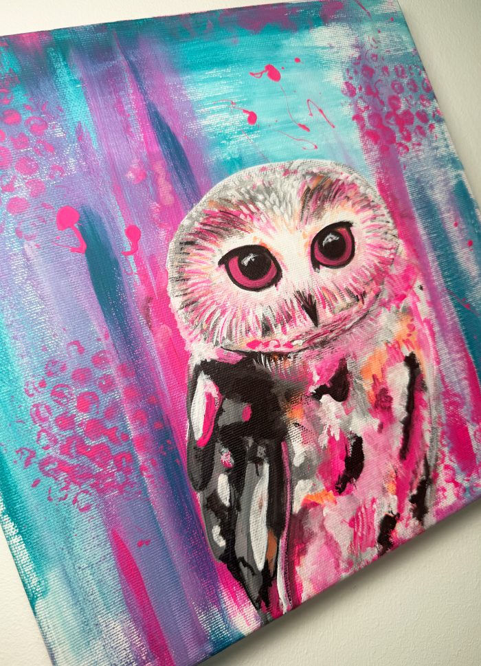 Pinke Baby Eule – Bild 5