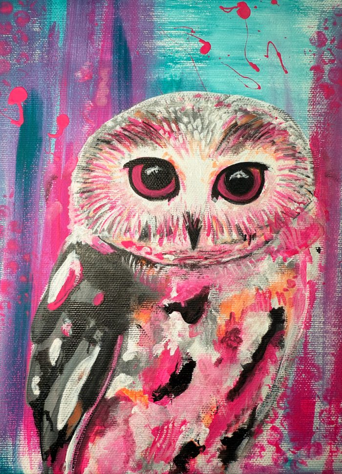 Pinke Baby Eule – Bild 3