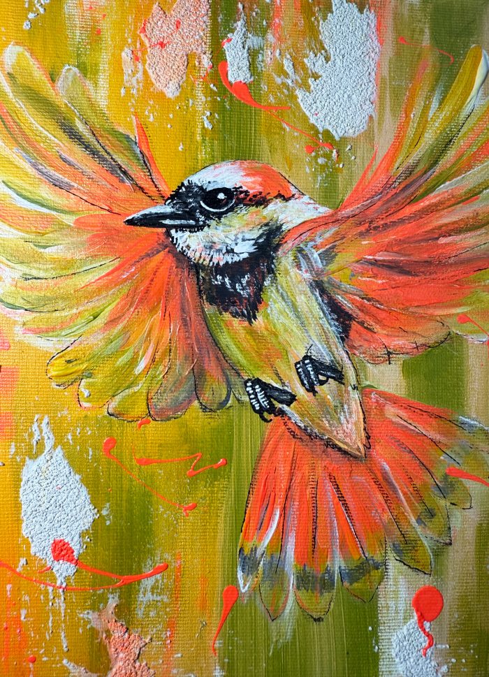Fliegender Vogel im Sommerlicht – Bild 3