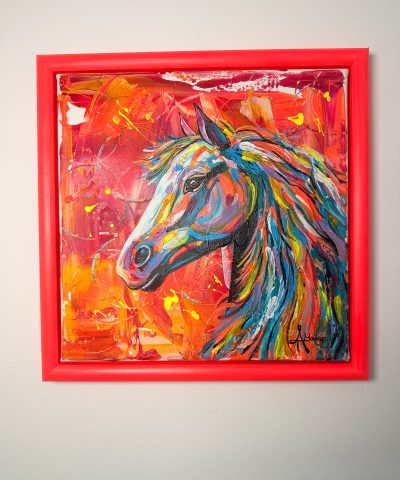 Farbenfrohes Pferdeportrait