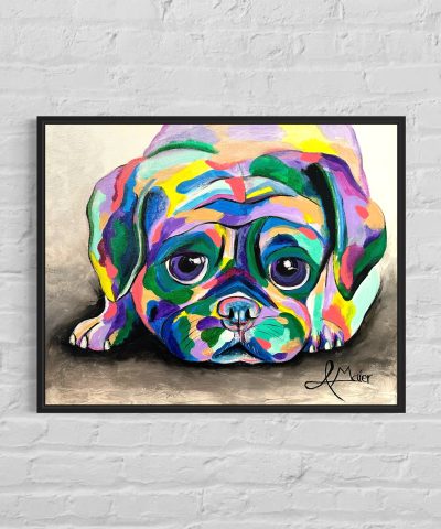 Farbenreicher Mops