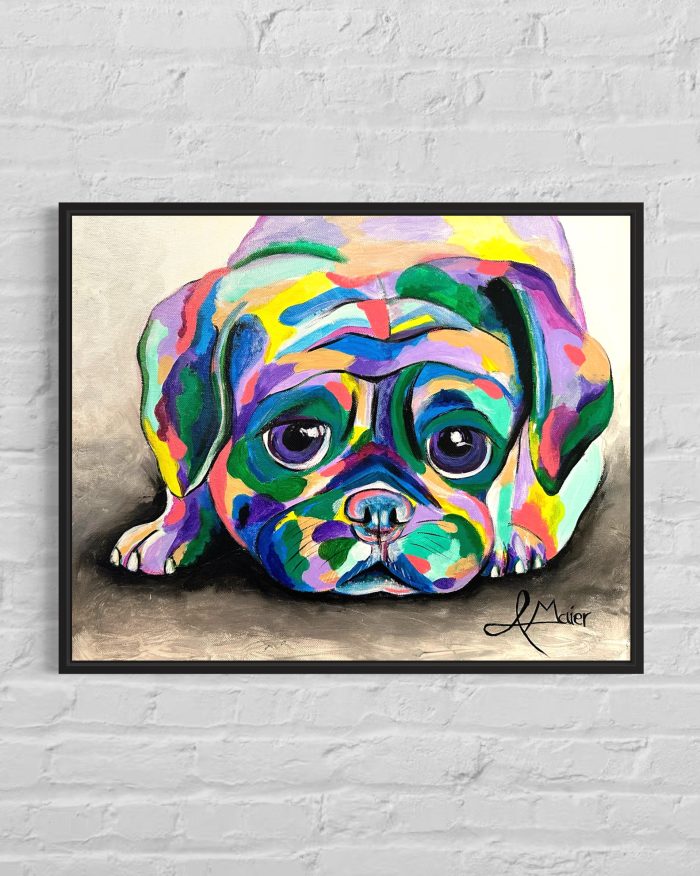 Farbenreicher Mops