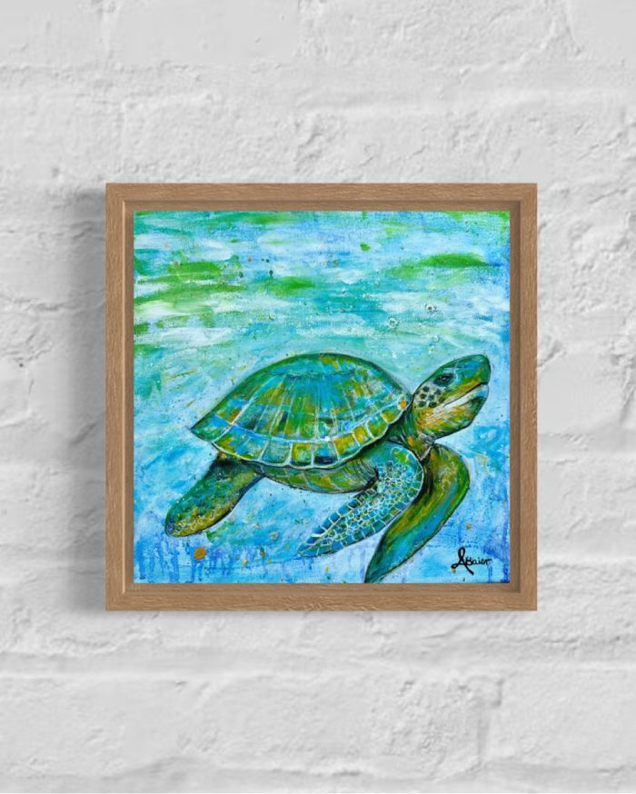 Kleine Schildkröte mit Rahmen