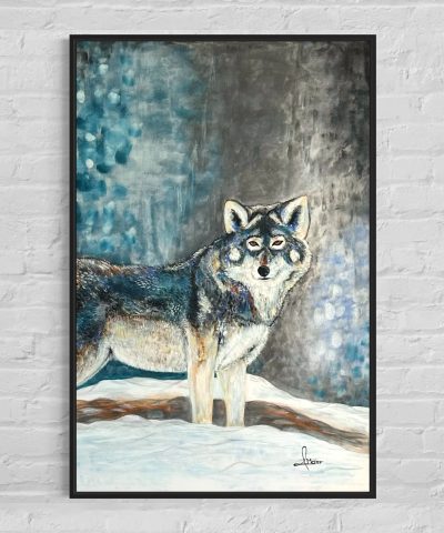 Wolf In the Winter Landscape