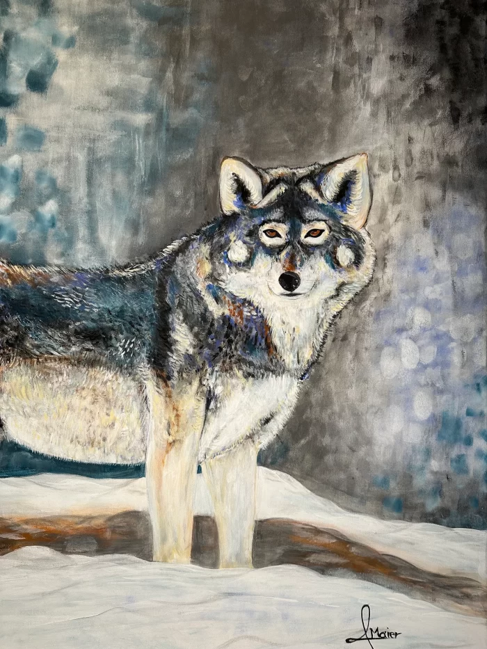 Wolf In the Winter Landscape – Bild 3