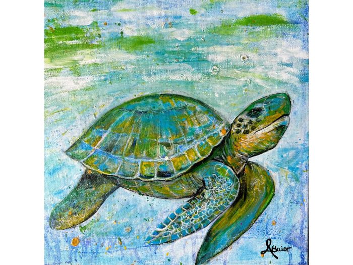 Kleine Schildkröte mit Rahmen – Bild 3