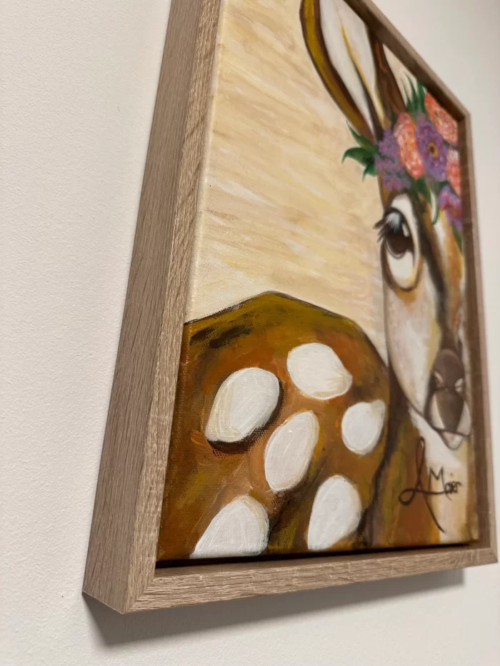 Boho Bambi mit Blumenkranz – Bild 4