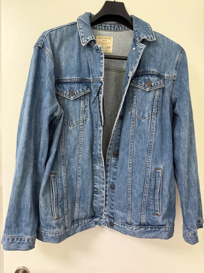 Denim Jeansjacke mit Flamingo – Bild 4