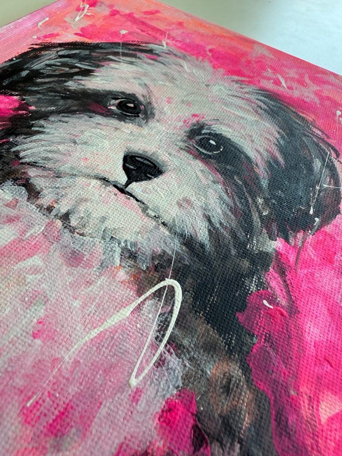 Süßes Hündchen in Pinker Farbe – Bild 3