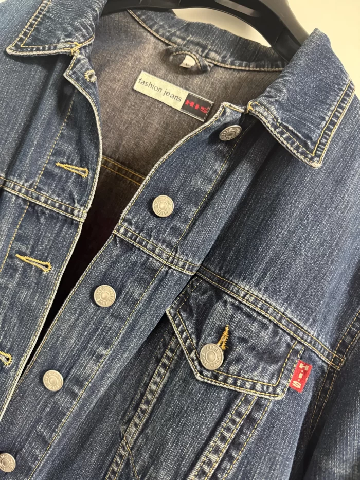 Dark Denim Jeansjacke mit Eichhörnchen – Bild 6