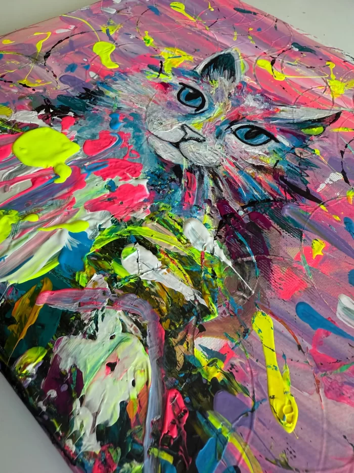 Farbenreiches Katzenportrait – Bild 8