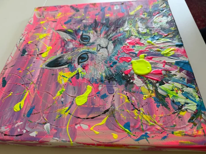 Farbenreiches Katzenportrait – Bild 4