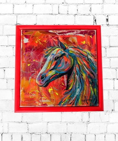 Farbenfrohes Pferdeportrait