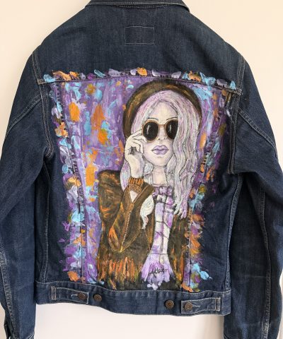 Dunkle Levis Jeansjacke Fashiongirl